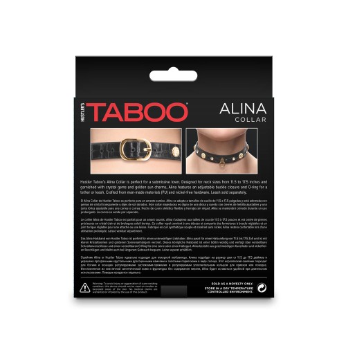 Collar Hustler Taboo Alina Negro - Perfecto para Sumisión