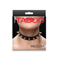 Collar Hustler Taboo Medusa Negro - Ajuste Personalizable