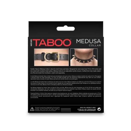 Hustler Taboo Medusa Collar Black - Adjustable Fit