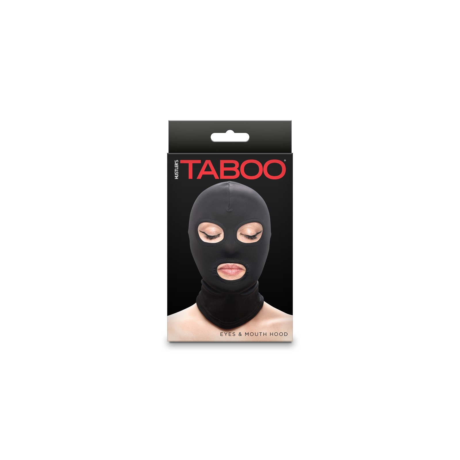 Hustler Taboo Eyes and Mouth Hood Black