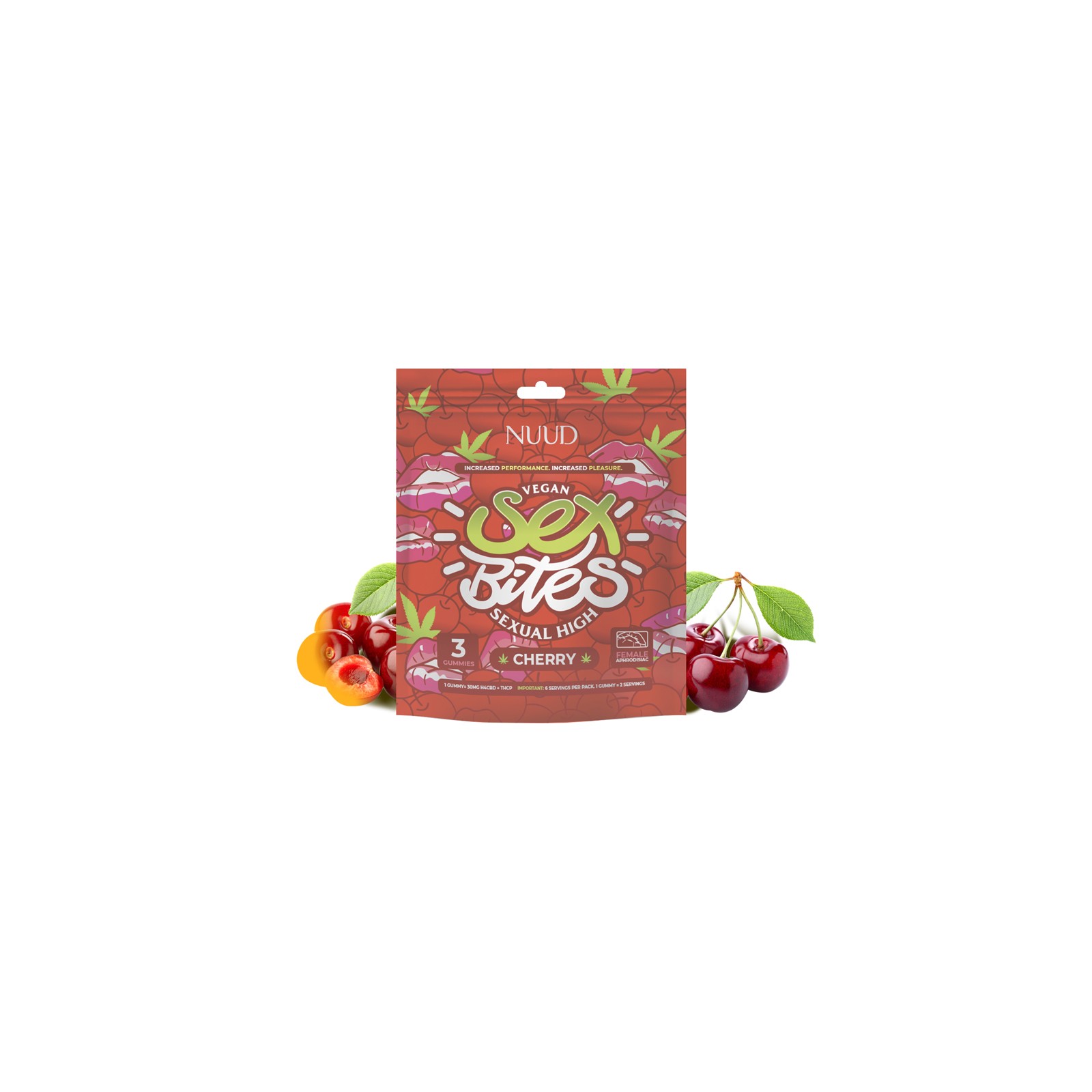 NUUD Cherry Aphrodisiac Gummies - Ignite Passion Naturally