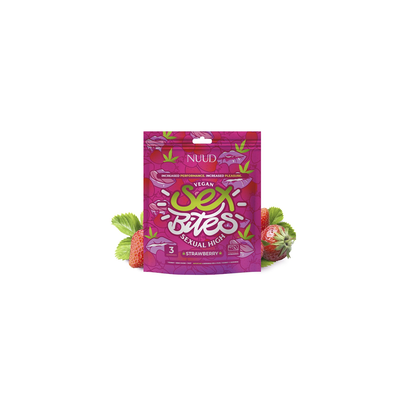 Gummies Afrodisíacas para Mujeres NUUD en Sabor a Fresa