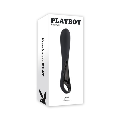 Rechargeable Ollo Silicone Vibrator with Unique Ring Handle