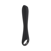 Rechargeable Ollo Silicone Vibrator with Unique Ring Handle