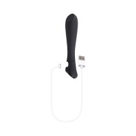 Rechargeable Ollo Silicone Vibrator with Unique Ring Handle