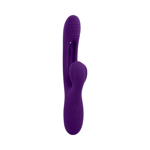 Vibrador Dual Estimulador de Silicona Recargable de Playboy The Thrill