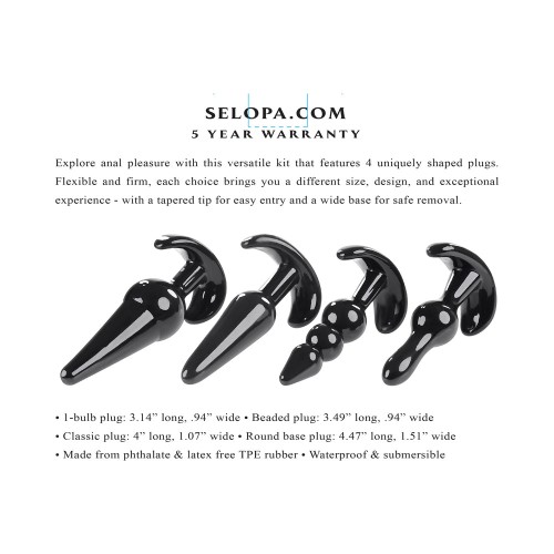 Selopa Set de 4 Plugs Anal Introductorio