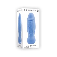 Gender X Lil Buddy Rechargeable Silicone Vibrator Blue