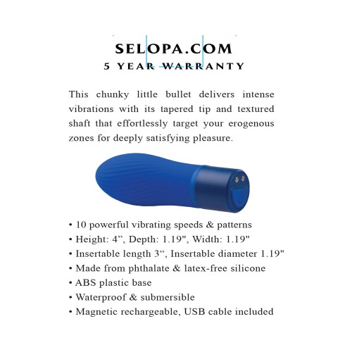 Selopa Cobalt Cutie Mini Vibrator Blue Rechargeable