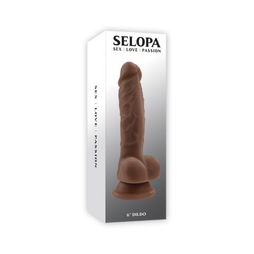 Dildo No Vibrante 6 in. Oscuro