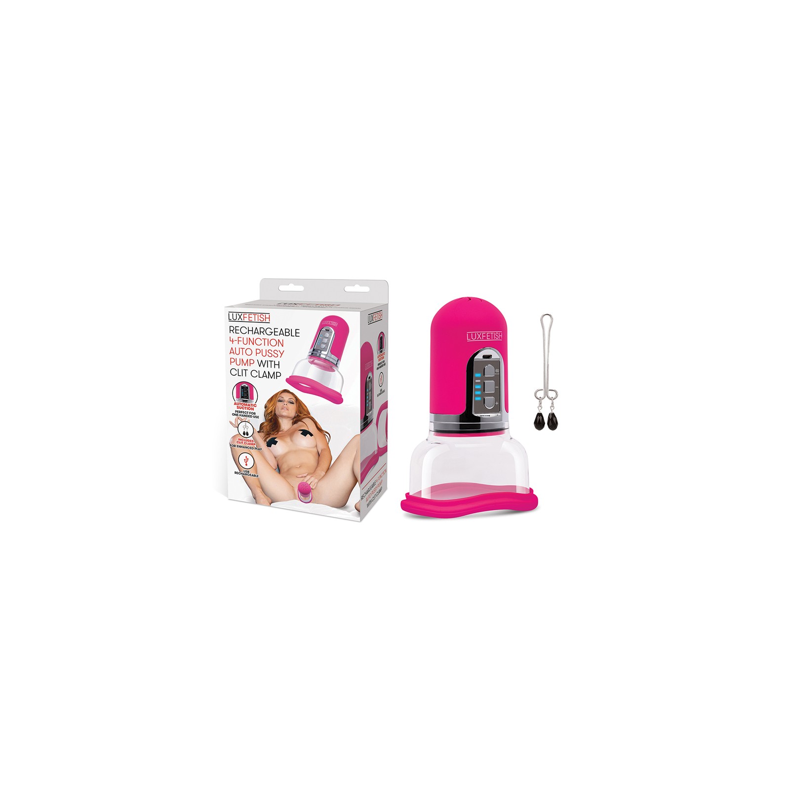 Lux Fetish Rechargeable 4-function Auto Pussy Pump