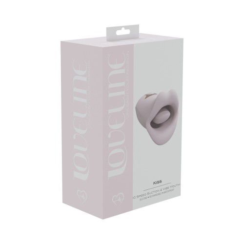 LoveLine Kiss Silicone Vibrating Mouth - 10-Speed Pleasure