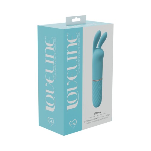 LoveLine 10 Speed Vibrating Mini-Rabbit - Waterproof Blue