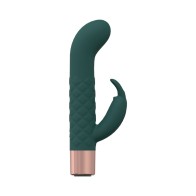 Vibrador Mini-Rabbit Devotion 10 Velocidades Silicona Recargable Impermeable Verde Bosque