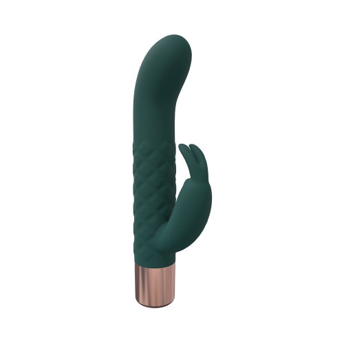 Vibrador Mini-Rabbit Devotion 10 Velocidades Silicona Recargable Impermeable Verde Bosque