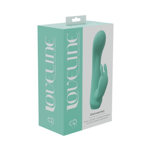 LoveLine Enchanted Dual Motor 10 Speed Rabbit Silicone Waterproof Green