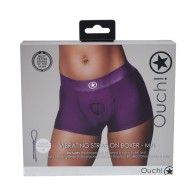 Ouch! Vibrating Strap-on Boxer Medium Large