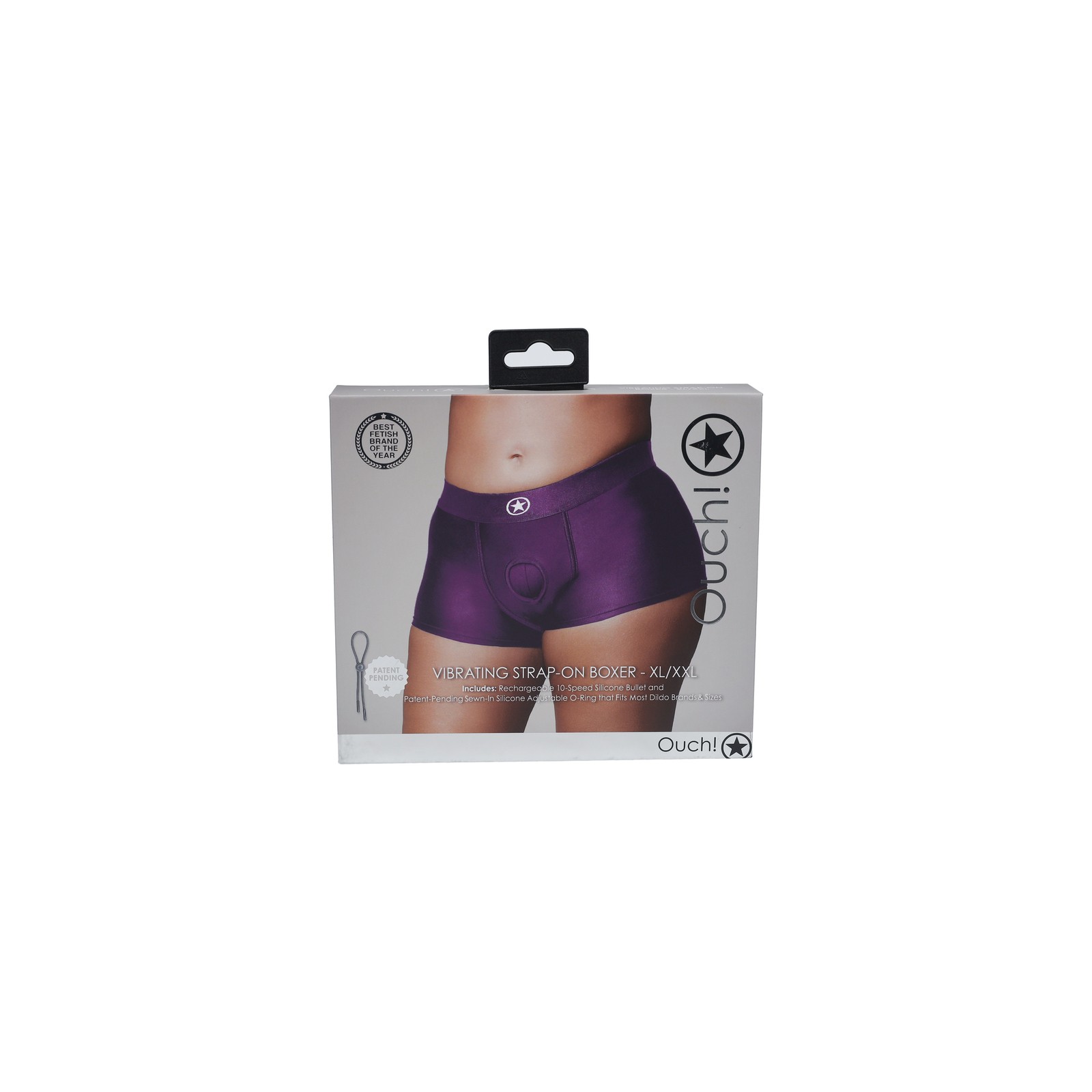 Ouch! XL/XXL Vibrating Strap-on Boxer for Pleasure