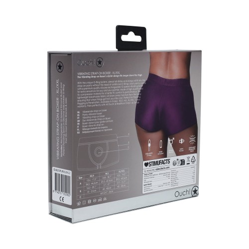 Ouch! XL/XXL Vibrating Strap-on Boxer for Pleasure