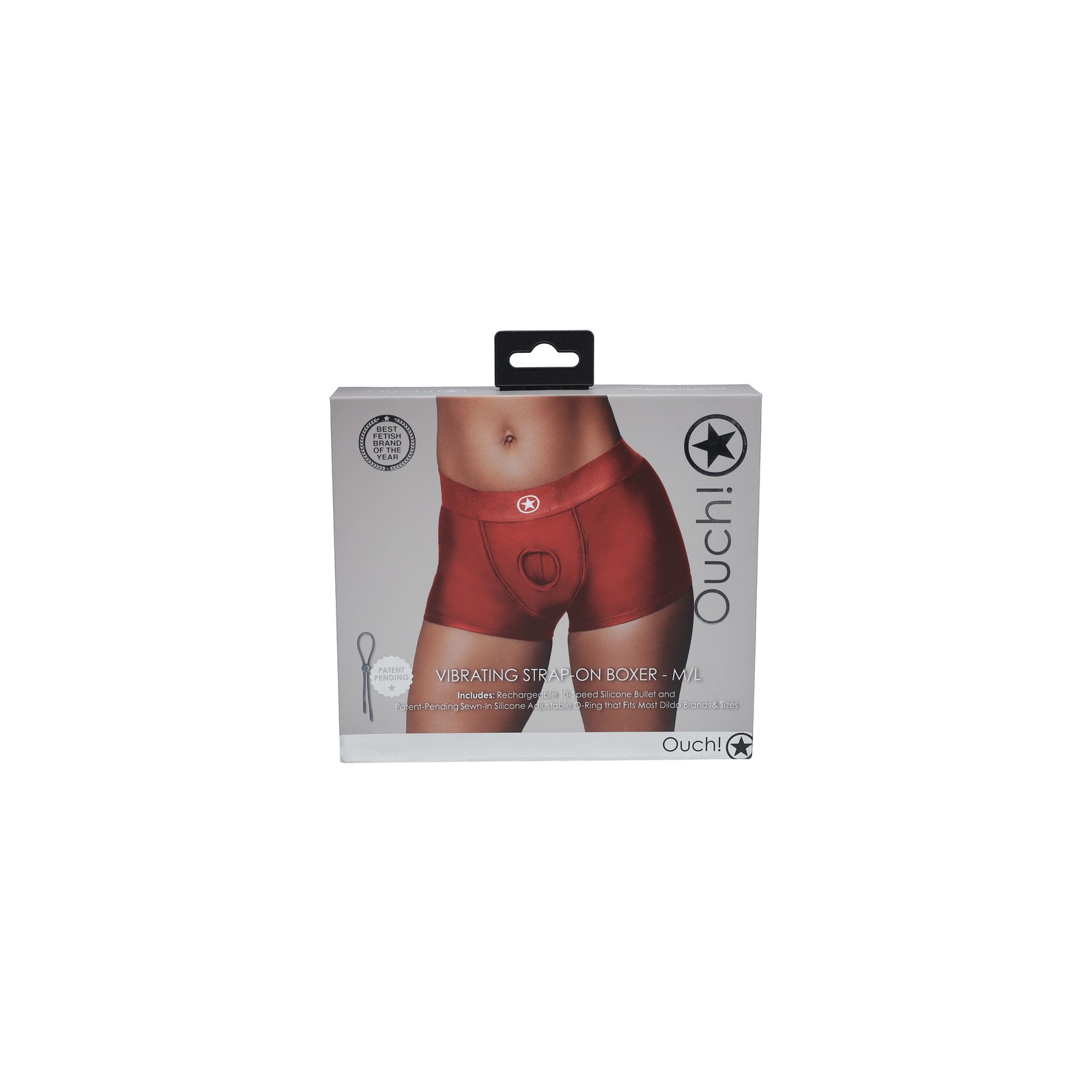 Boxer Strap-On Vibrante Ouch! para Placer y Comodidad