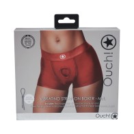 Boxer Strap-On Vibrante Ouch! para Placer y Comodidad