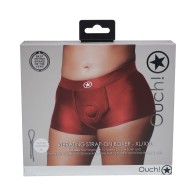 Ouch! Boxer Vibrador con Arnes Rojo XL/XXL