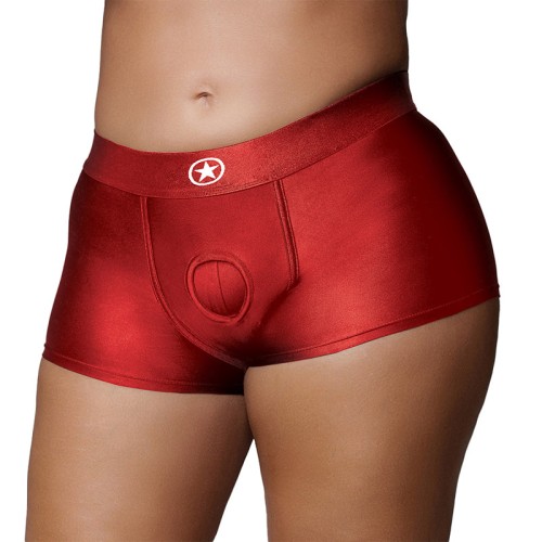 Ouch! Boxer Vibrador con Arnes Rojo XL/XXL