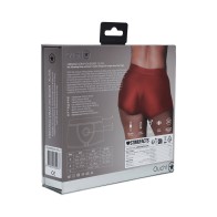 Ouch! Boxer Vibrador con Arnes Rojo XL/XXL