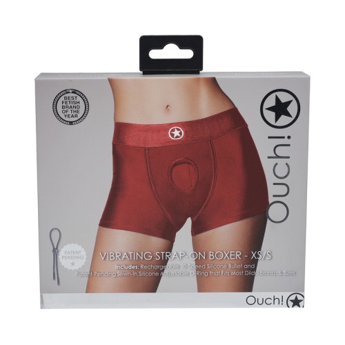 Ouch! Vibrating Strap-on Boxer for Stylish Play