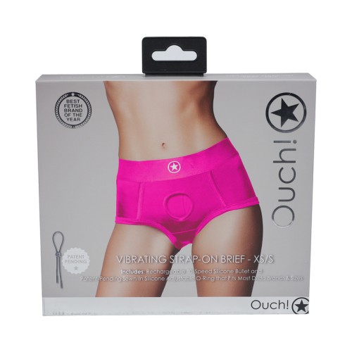 Ouch Braguita Vibrante Strap-on Rosa XS/S