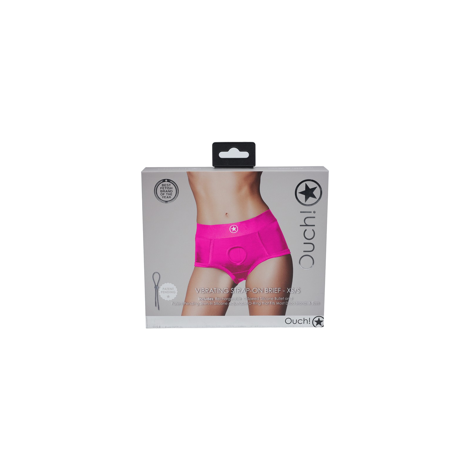 Ouch Braguita Vibrante Strap-on Rosa XS/S