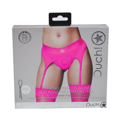 Ouch! Vibrating Strap-on Thong Garters