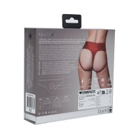 Ouch Vibrating Strap-on Thong Red XS/S