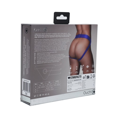 Ouch! Open Back Vibrating Strap-on Panty for Couples Fun