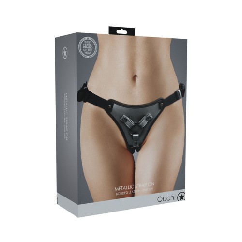 Ouch! Metallic Strap-on Harness - Stylish Protection