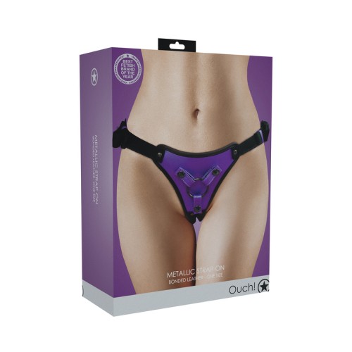 Ouch! Metallic Strap-On Harness Purple