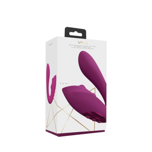 VIVE YUKI Vibrador Recargable de Doble Motor para Punto G