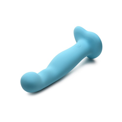 Simply Sweet Thick Silicone Dildo W/ Remote Blue