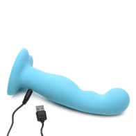 Simply Sweet Thick Silicone Dildo W/ Remote Blue