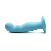 Simply Sweet Thick Silicone Dildo W/ Remote Blue