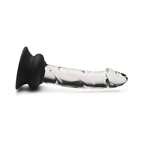 Dildo de Vidrio con Base de Silicona Pleasure Crystals