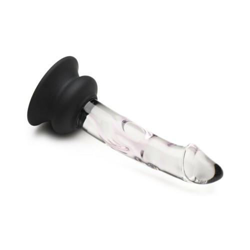 Dildo de Vidrio con Base de Silicona Pleasure Crystals