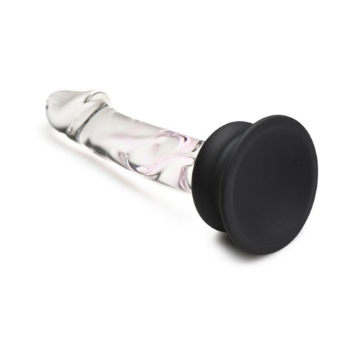 Pleasure Crystals Glass Dildo with Silicone Base