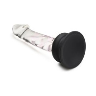 Dildo de Vidrio con Base de Silicona Pleasure Crystals