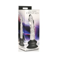 Dildo de Vidrio con Base de Silicona Pleasure Crystals