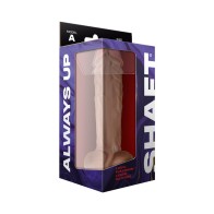 Shaft Model A: 10.5 in. Dual Density Silicone Dildo