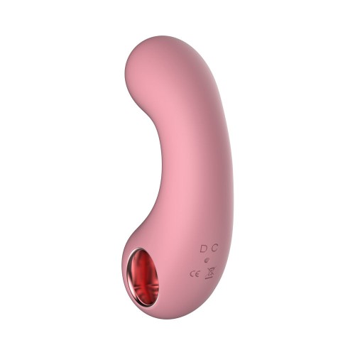 Luv Inc Cv77: Vibrador Curvado Rosa Claro