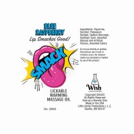 Smack Lickable Massage Oil Blue Raspberry