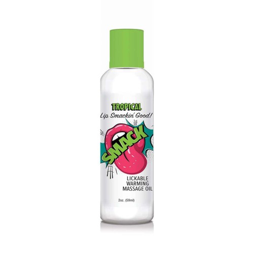 Smack Lickable Massage Oil Tropical 2 oz.