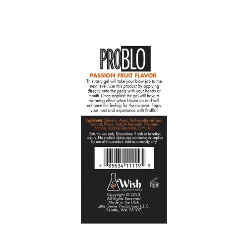 Pro Blo Passion Fruit Oral Gel 1.5 oz.